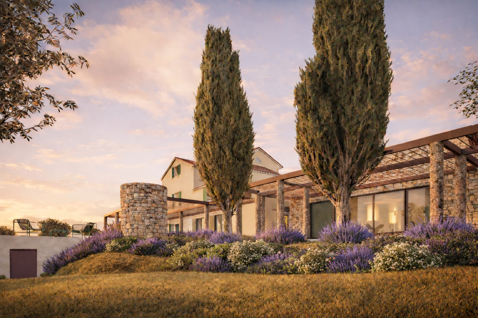 3D render moderne hiše in arhitekturna vizualizacija